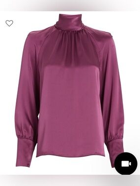 NWOT- Intermix Alma 100 % Silk Charmeuse Blouse Size 8